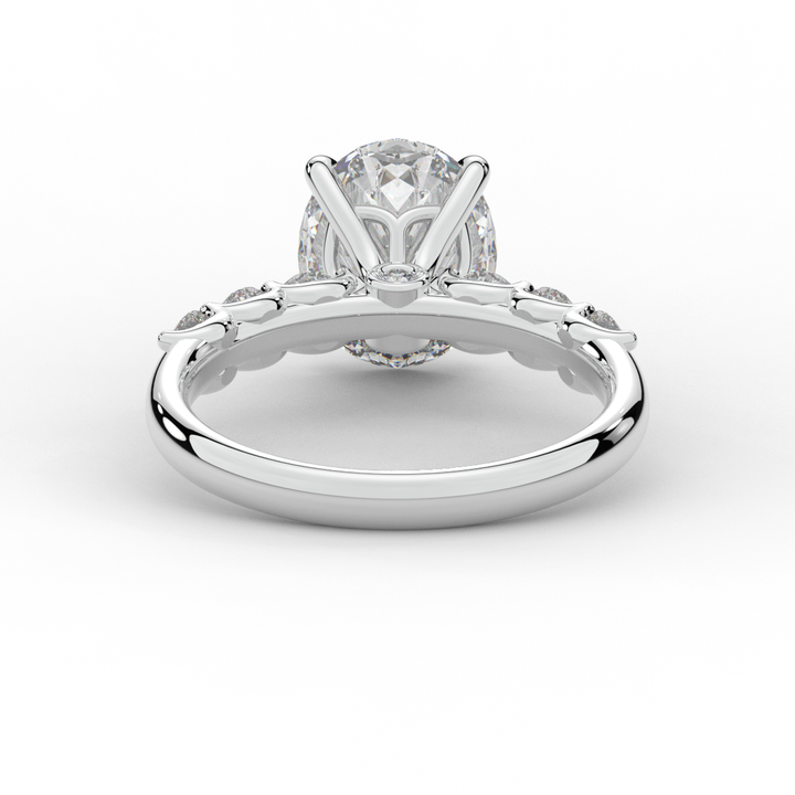 2.60CT.TW OVAL LAB DIAMOND SOLITAIRE ENGAGMENT RING - Nazarelle