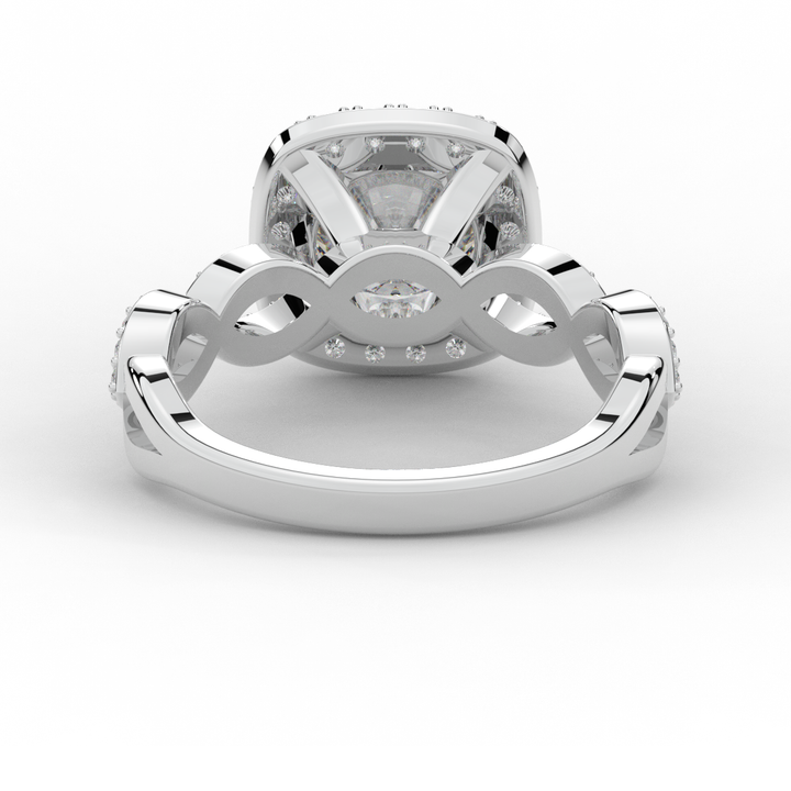 2.35CT.TW ROUND LAB DIAMOND HALO ENGAGEMENT RING - Nazarelle