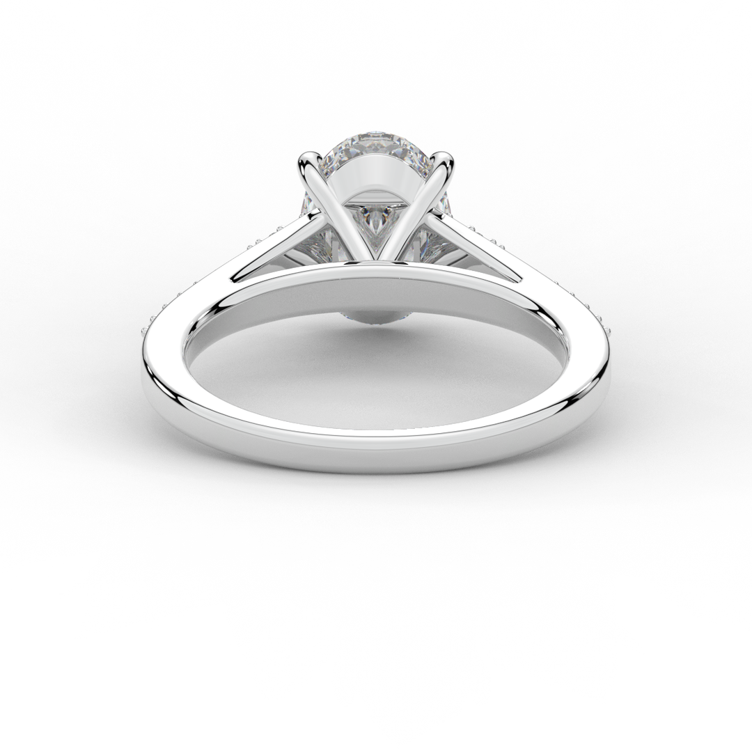 1.65CT.TW OVAL LAB DIAMOND SOLITAIRE ENGAGEMENT RING - Nazarelle