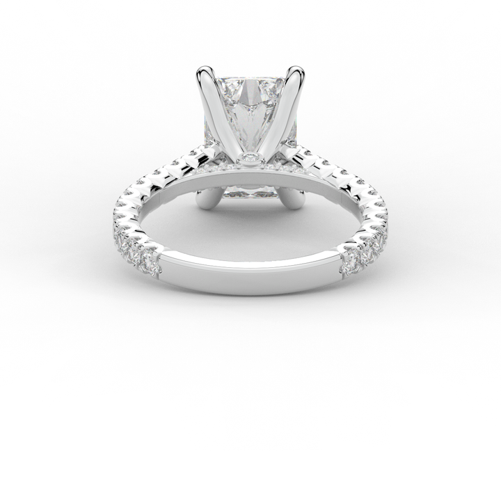 4.25CT.TW RADIANT LAB DIAMOND SOLITAIRE ENGAGEMENT RING - Nazarelle