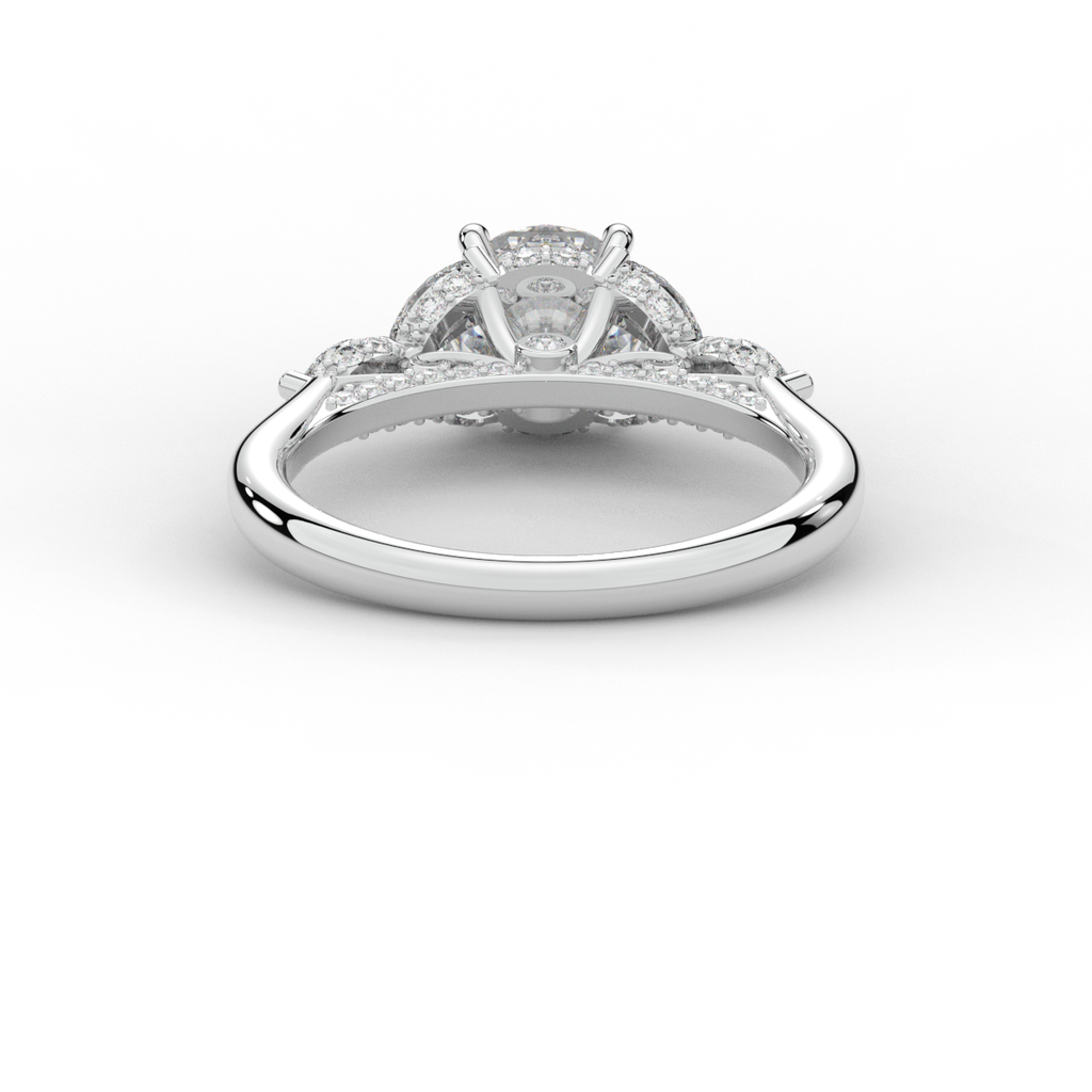 1.75CT.TW ROUND LAB DIAMOND ENGAGEMENT RING - Nazarelle