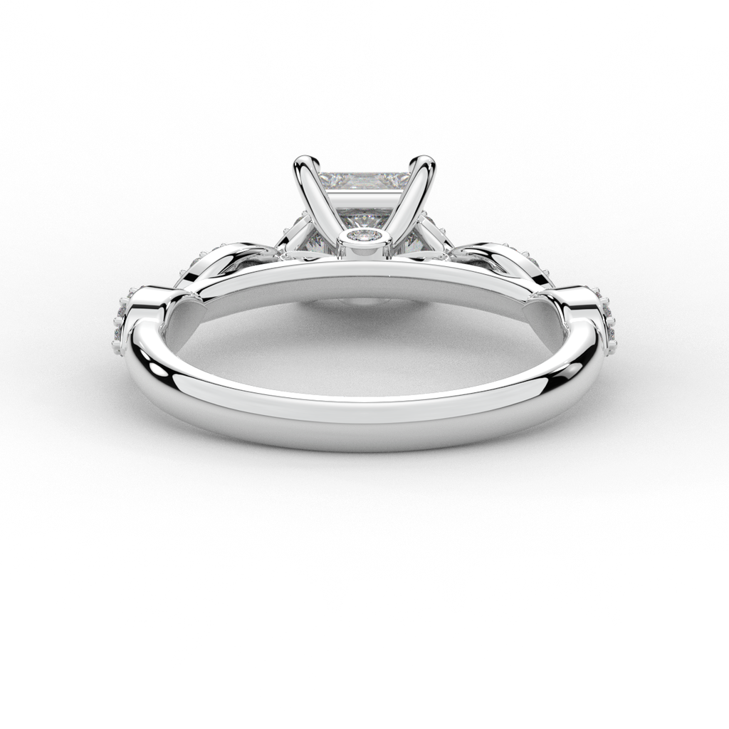 1.20CT.TW PRINCESS LAB DIAMOND SOLITAIRE ENGAGEMENT RING - Nazarelle