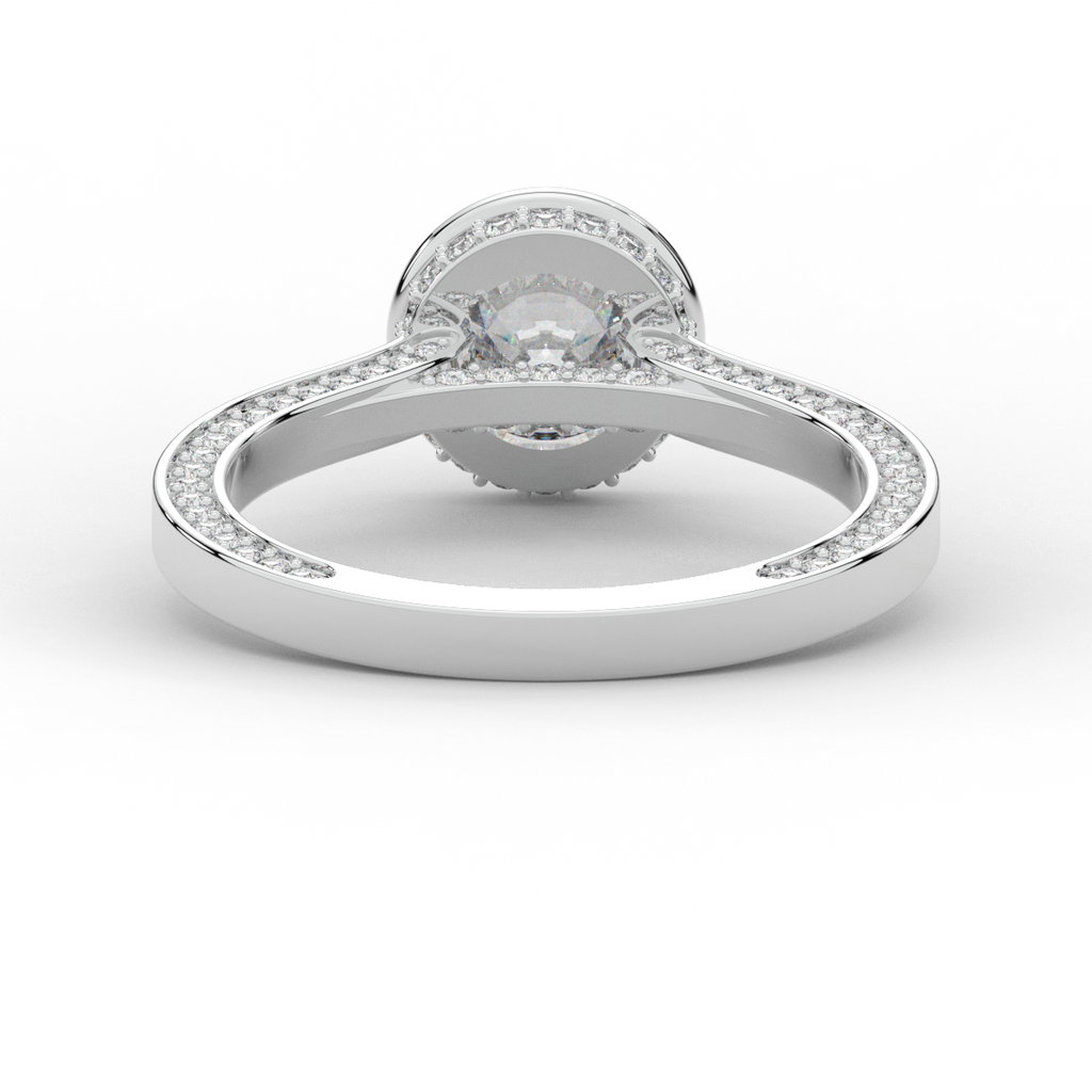 1.40CT.TW ROUND LAB DIAMOND SOLITAIRE ENGAGEMENT RING - Nazarelle