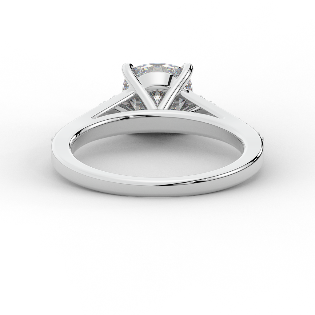 1.65CT.TW CUSHION LAB DIAMOND SOLITAIRE ENGAGEMENT RING - Nazarelle