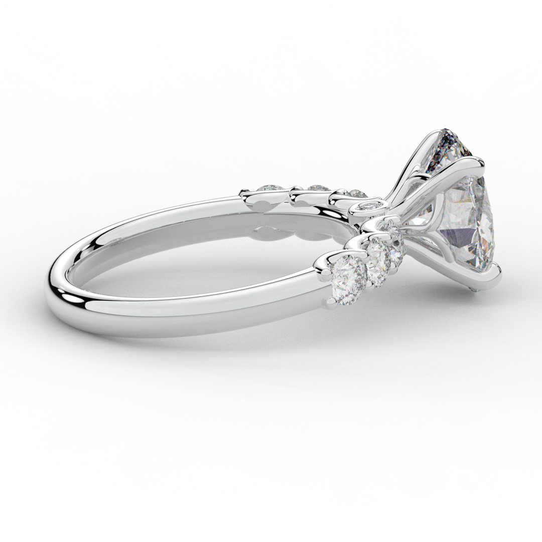 2.60CT.TW OVAL LAB DIAMOND SOLITAIRE ENGAGMENT RING - Nazarelle