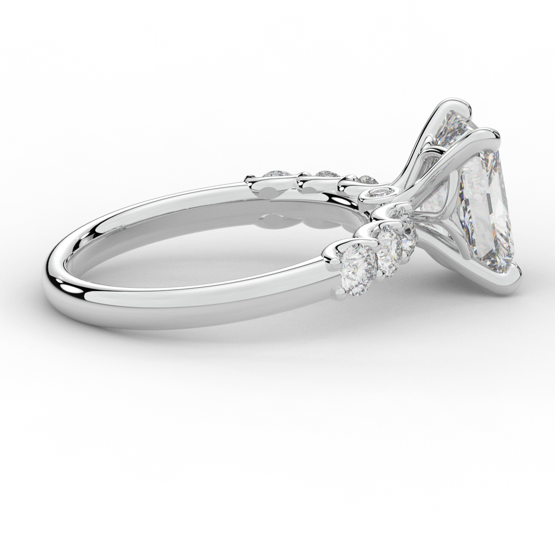 2.60CT.TW RADIANT LAB DIAMOND SOLITAIRE ENGAGEMENT RING - Nazarelle