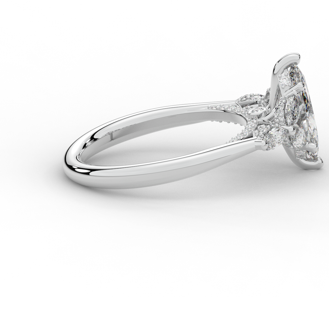 1.50CT.TW MARQUISE LAB DIAMOND ENGAGEMENT RING - Nazarelle