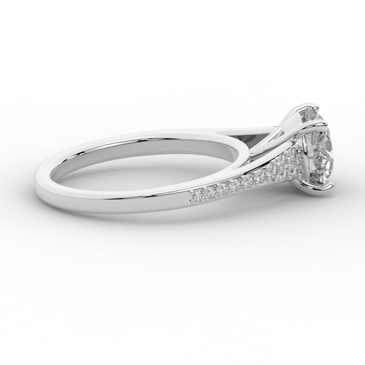 1.65CT.TW ROUND LAB DIAMOND SOLITAIRE ENGAGEMENT RING - Nazarelle