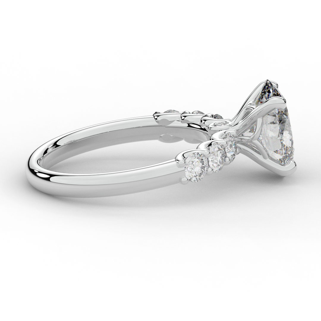 2.60CT.TW OVAL LAB DIAMOND SOLITAIRE ENGAGMENT RING - Nazarelle