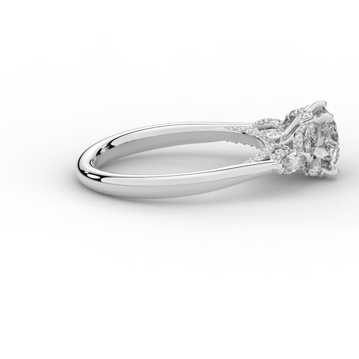 1.75CT.TW ROUND LAB DIAMOND ENGAGEMENT RING - Nazarelle