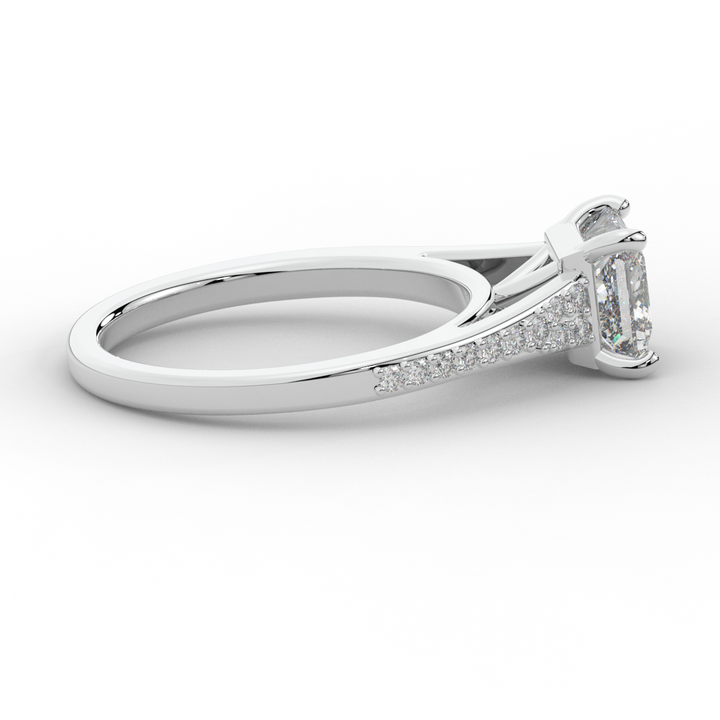 1.40CT.TW PRINCESS LAB DIAMOND SOLITAIRE ENGAGEMENT RING - Nazarelle