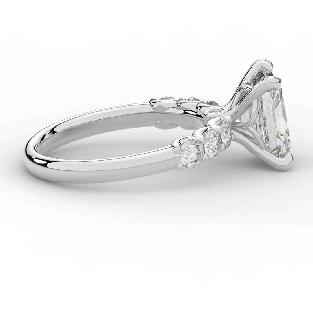 2.60CT.TW RADIANT LAB DIAMOND SOLITAIRE ENGAGEMENT RING - Nazarelle