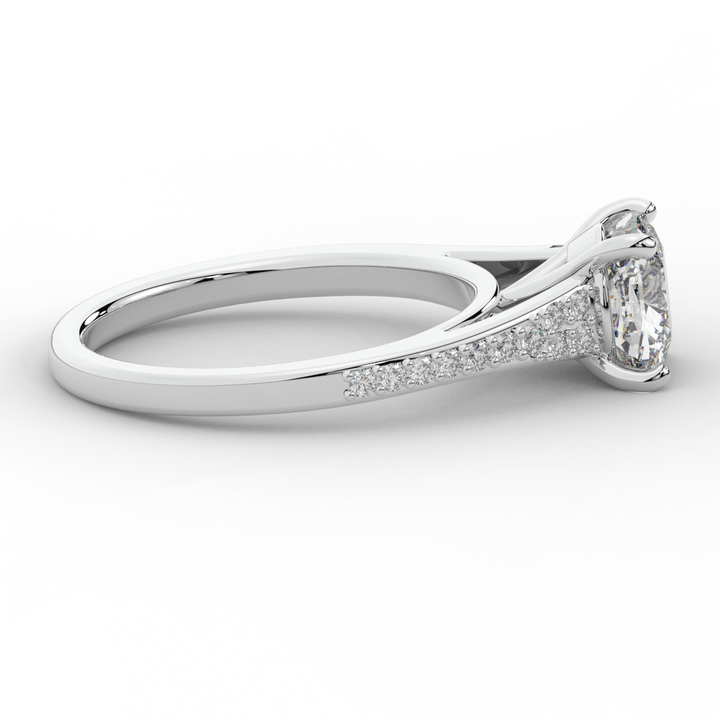 1.65CT.TW CUSHION LAB DIAMOND SOLITAIRE ENGAGEMENT RING - Nazarelle