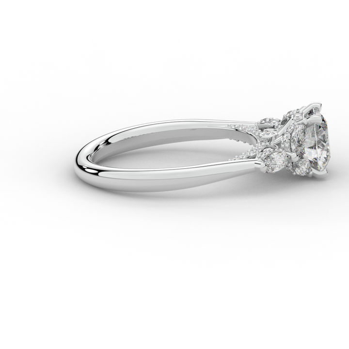 1.75CT.TW ROUND LAB DIAMOND ENGAGEMENT RING - Nazarelle