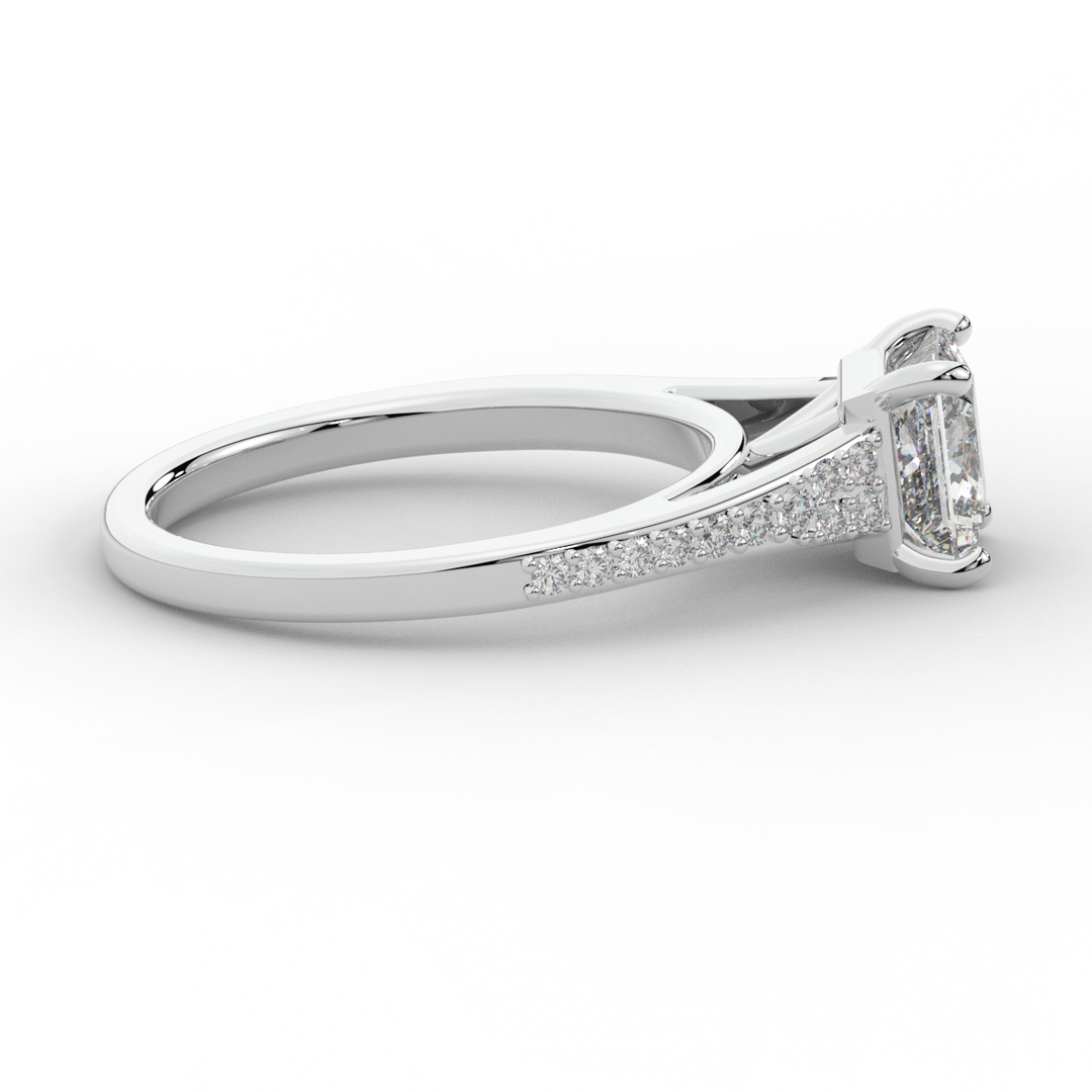 1.40CT.TW PRINCESS LAB DIAMOND SOLITAIRE ENGAGEMENT RING - Nazarelle