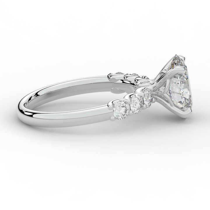 2.60CT.TW OVAL LAB DIAMOND SOLITAIRE ENGAGMENT RING - Nazarelle