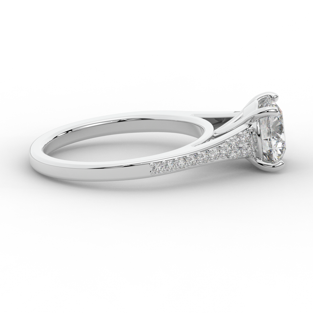 1.65CT.TW ROUND LAB DIAMOND SOLITAIRE ENGAGEMENT RING - Nazarelle