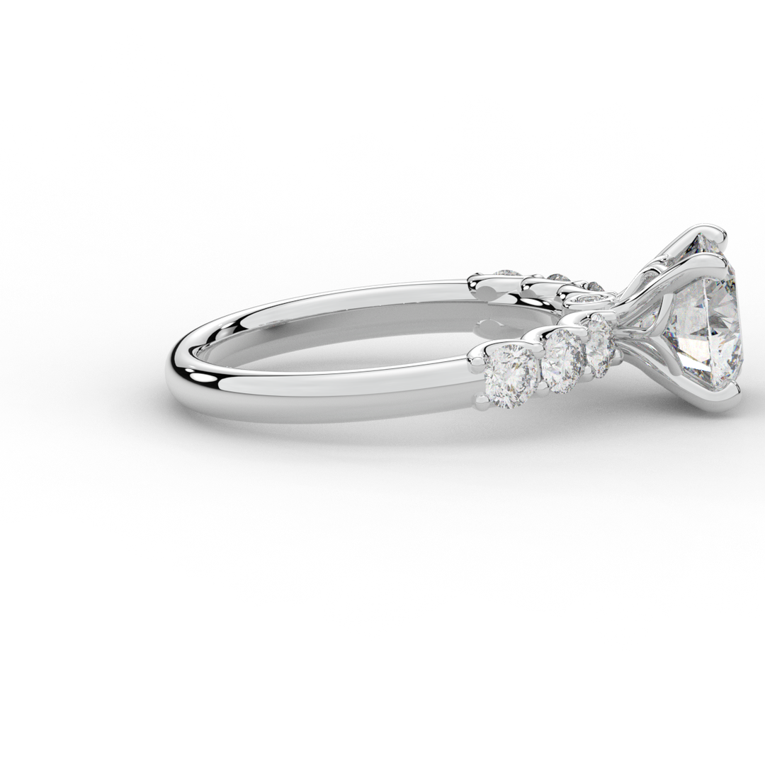 2.60CT.TW ROUND LAB DIAMOND SOLITAIRE ENGAGEMENT RING - Nazarelle