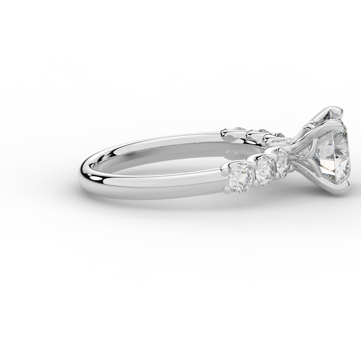 2.60CT.TW ROUND LAB DIAMOND SOLITAIRE ENGAGEMENT RING - Nazarelle