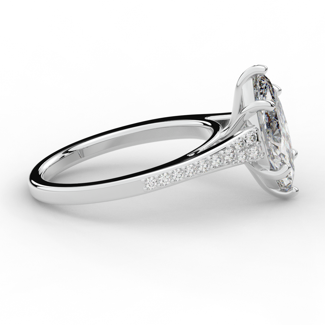 1.90CT.TW MARQUISE LAB DIAMOND SOLITAIRE ENGAGEMENT RING - Nazarelle