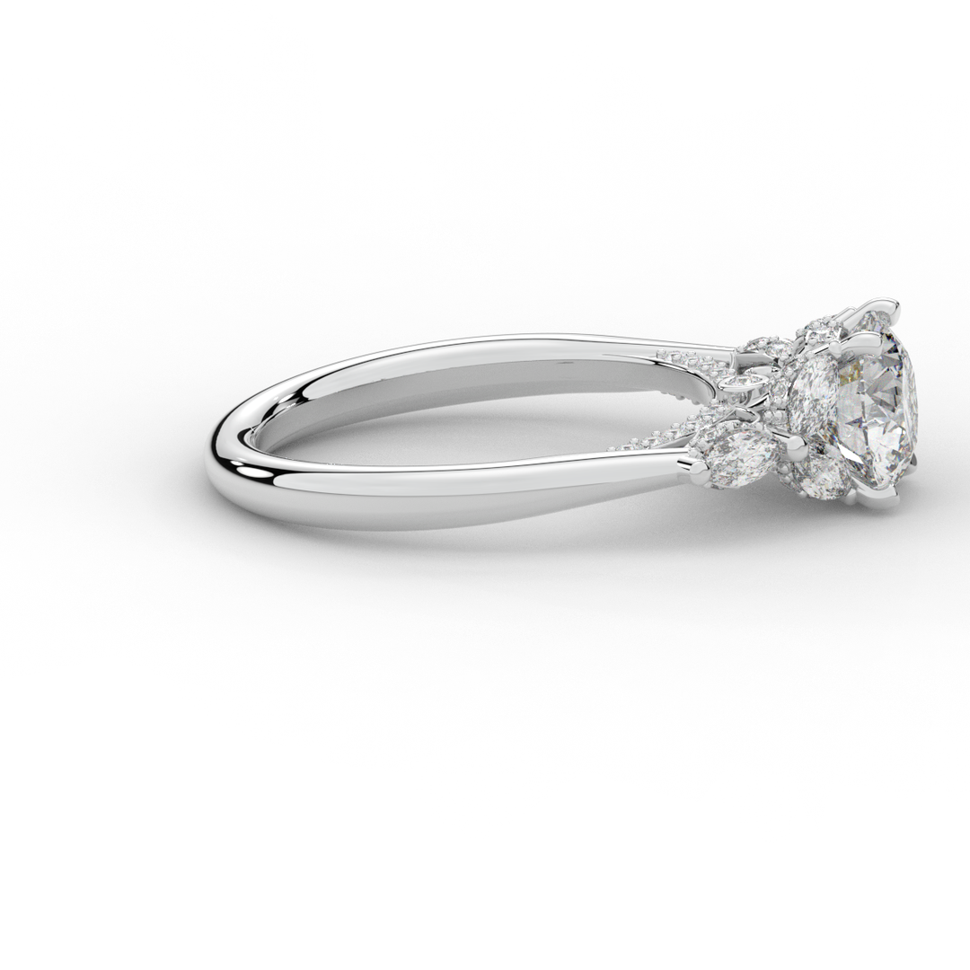 1.75CT.TW ROUND LAB DIAMOND ENGAGEMENT RING - Nazarelle