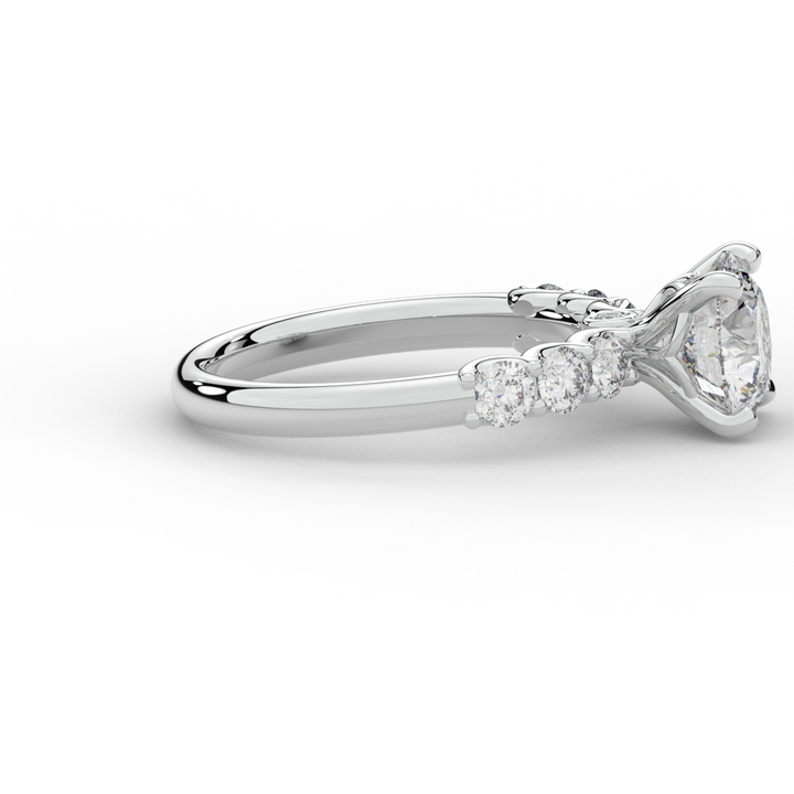 2.60CT.TW ROUND LAB DIAMOND SOLITAIRE ENGAGEMENT RING - Nazarelle