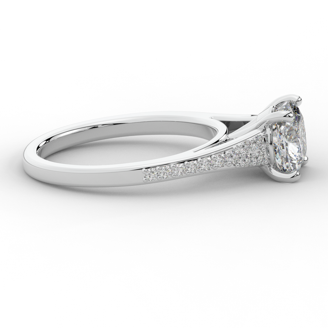 1.65CT.TW CUSHION LAB DIAMOND SOLITAIRE ENGAGEMENT RING - Nazarelle