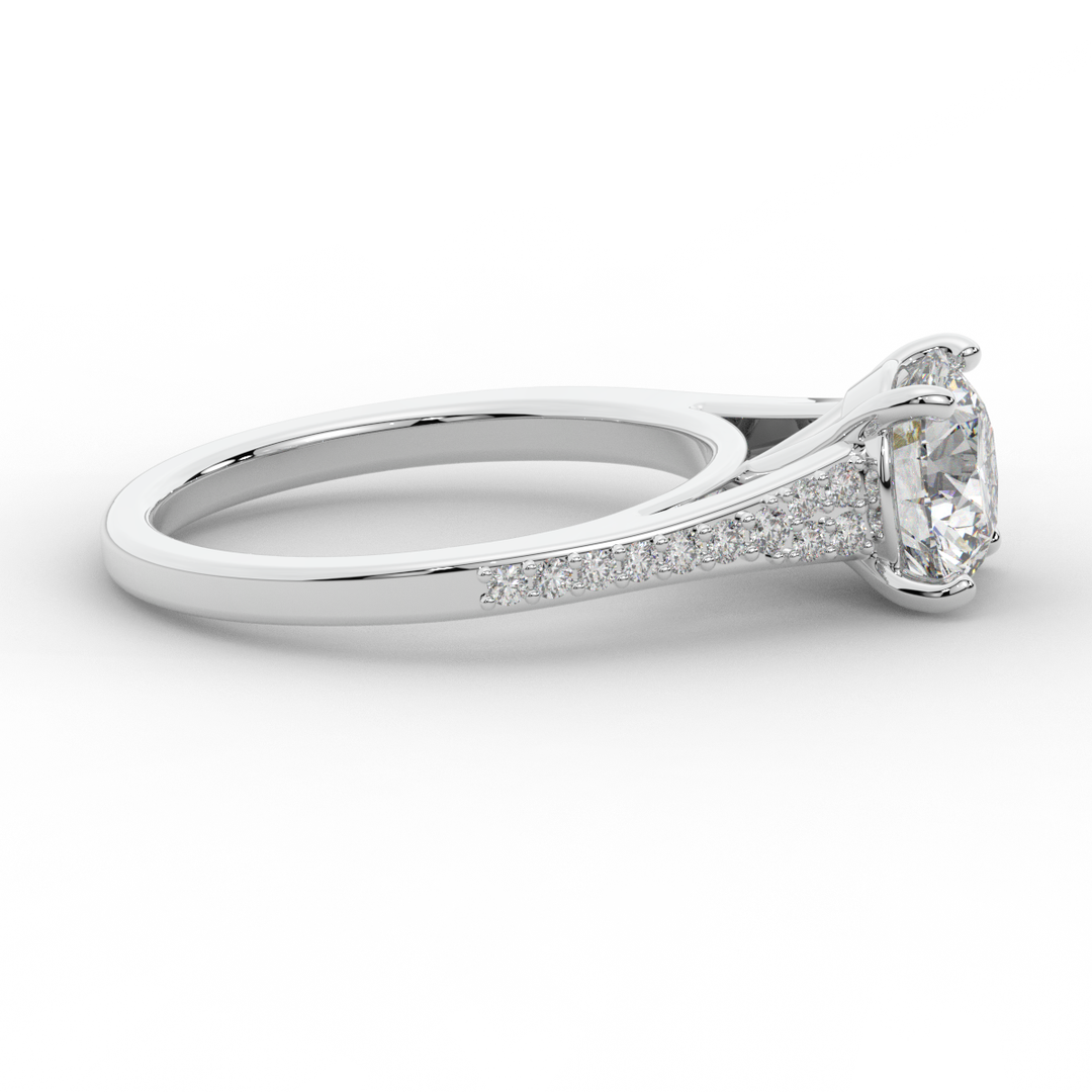 1.65CT.TW ROUND LAB DIAMOND SOLITAIRE ENGAGEMENT RING - Nazarelle