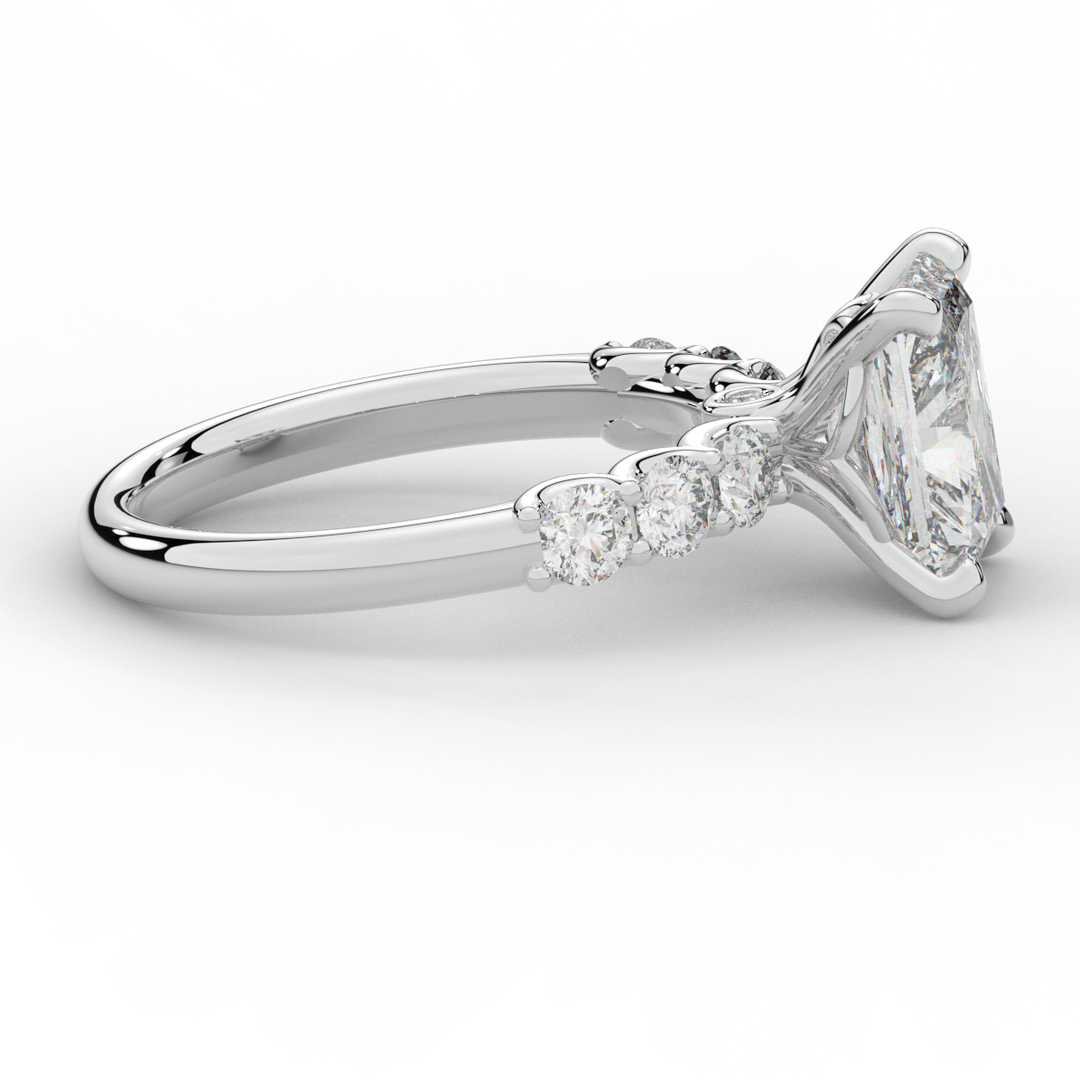 2.60CT.TW RADIANT LAB DIAMOND SOLITAIRE ENGAGEMENT RING - Nazarelle