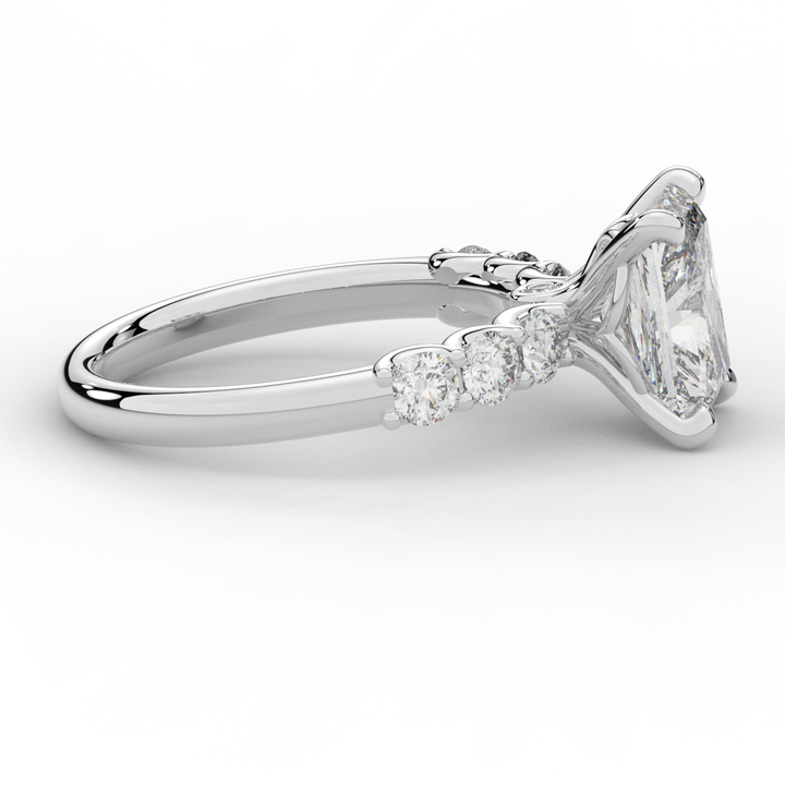 2.60CT.TW RADIANT LAB DIAMOND SOLITAIRE ENGAGEMENT RING - Nazarelle