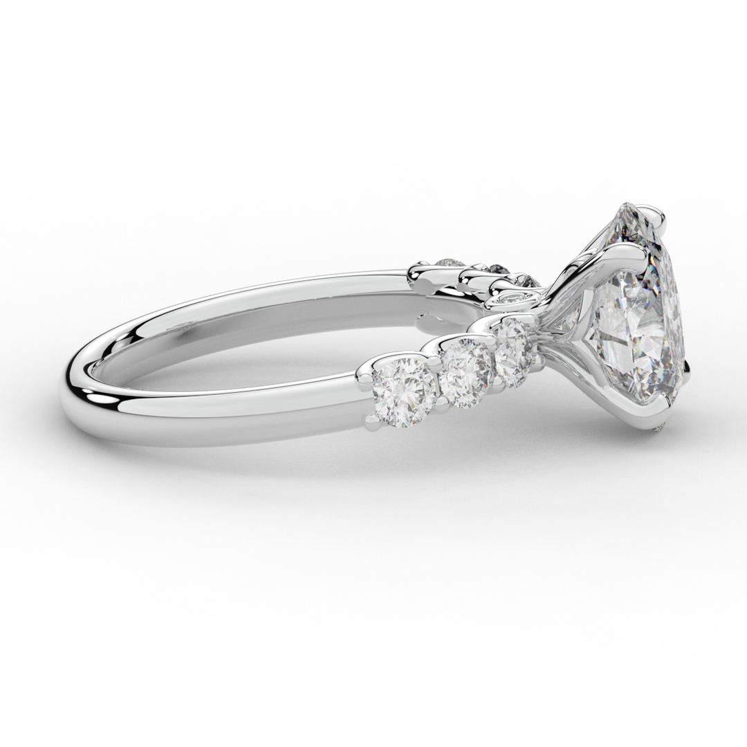 2.60CT.TW OVAL LAB DIAMOND SOLITAIRE ENGAGMENT RING - Nazarelle