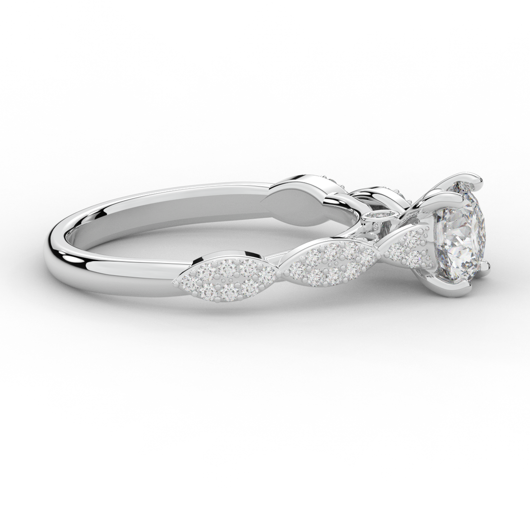 1.20CT.TW ROUND LAB DIAMOND SOLITAIRE ENGAGEMENT RING - Nazarelle