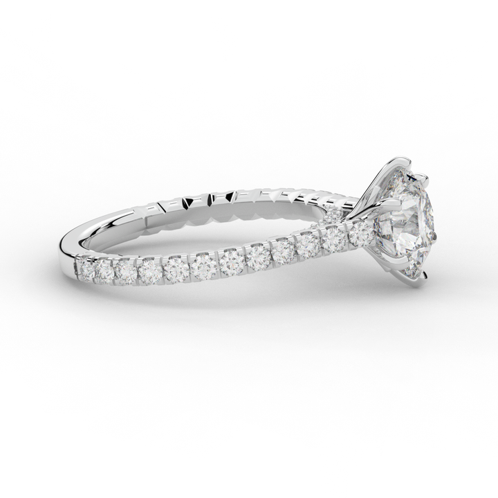 2.00CT.TW ROUND LAB DIAMOND SOLITAIRE ENGAGEMENT RING - Nazarelle