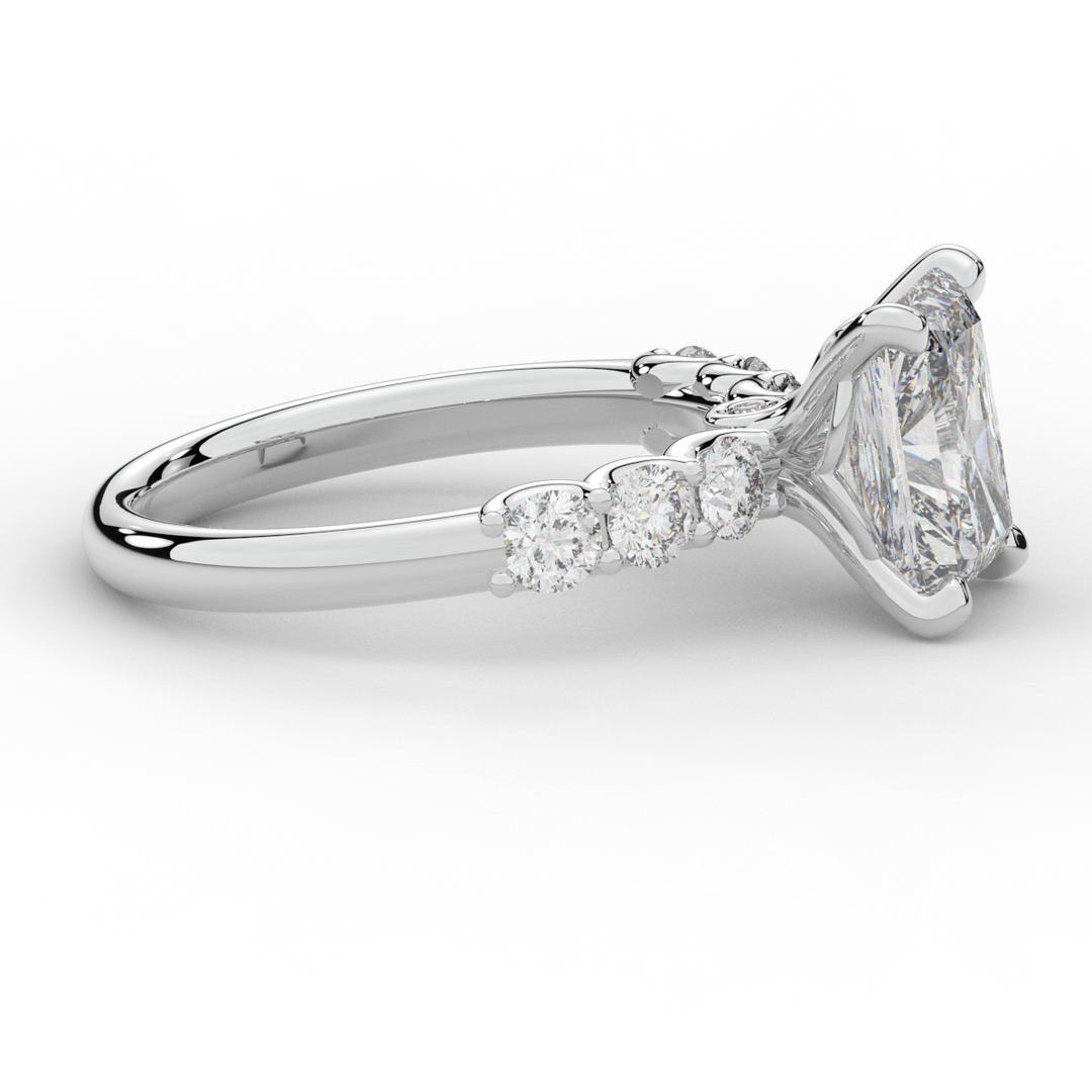 2.60CT.TW RADIANT LAB DIAMOND SOLITAIRE ENGAGEMENT RING - Nazarelle