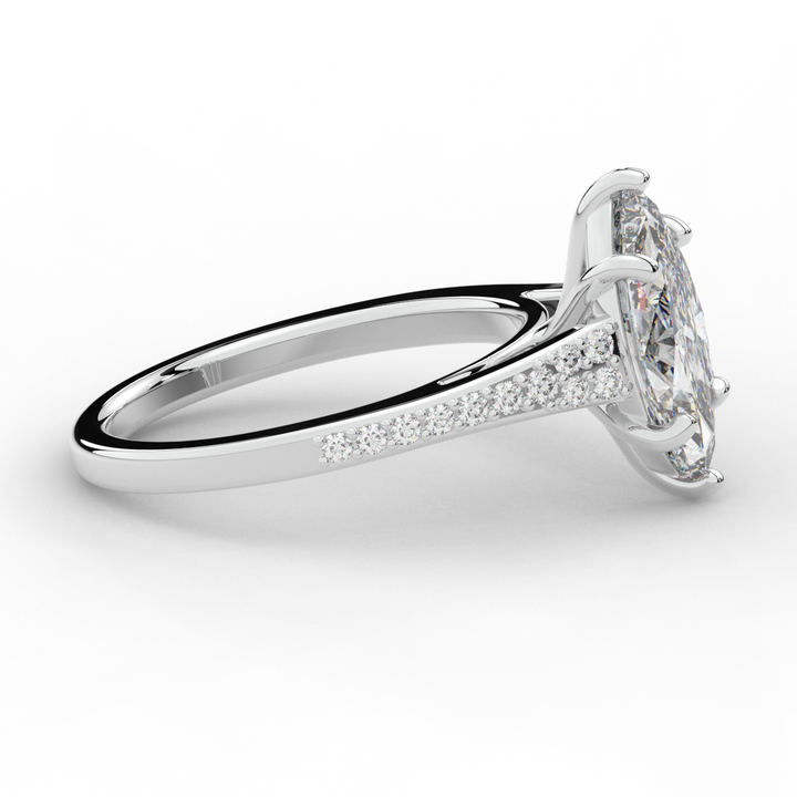 1.90CT.TW MARQUISE LAB DIAMOND SOLITAIRE ENGAGEMENT RING - Nazarelle