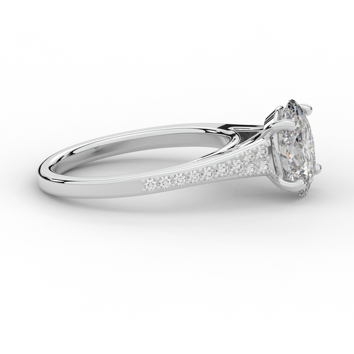 1.65CT.TW OVAL LAB DIAMOND SOLITAIRE ENGAGEMENT RING - Nazarelle