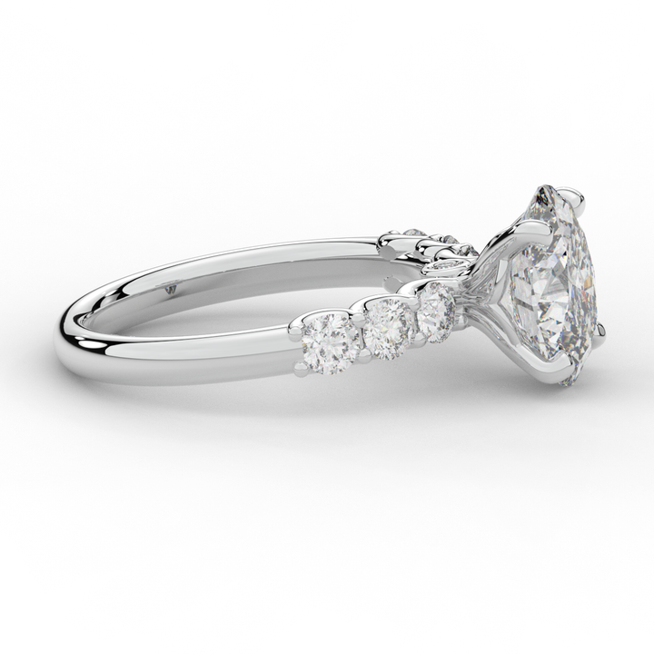 2.60CT.TW OVAL LAB DIAMOND SOLITAIRE ENGAGMENT RING - Nazarelle