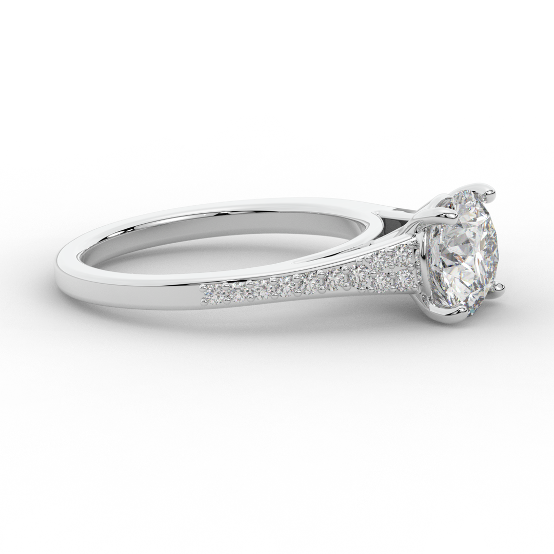 1.65CT.TW ROUND LAB DIAMOND SOLITAIRE ENGAGEMENT RING - Nazarelle