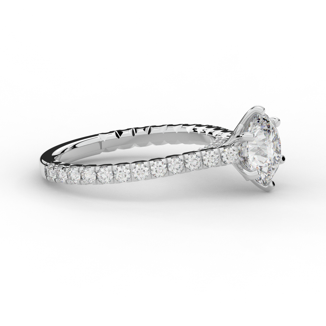 2.00CT.TW ROUND LAB DIAMOND SOLITAIRE ENGAGEMENT RING - Nazarelle