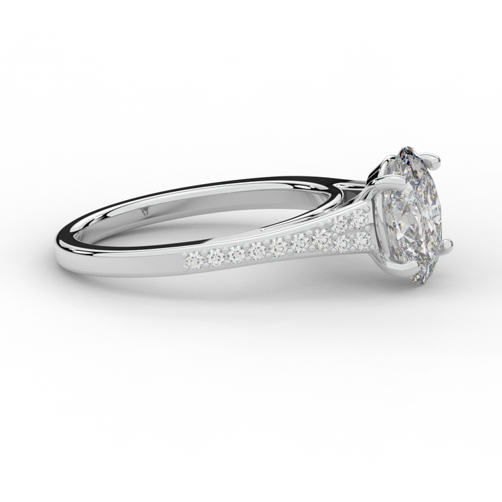 1.65CT.TW OVAL LAB DIAMOND SOLITAIRE ENGAGEMENT RING - Nazarelle