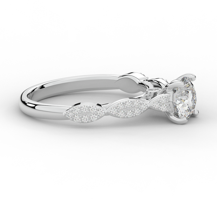 1.20CT.TW ROUND LAB DIAMOND SOLITAIRE ENGAGEMENT RING - Nazarelle