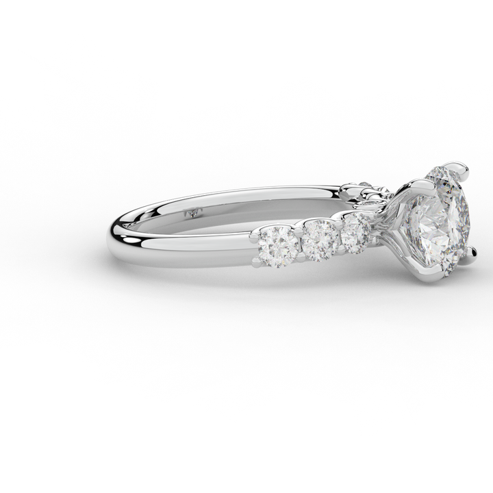 2.60CT.TW ROUND LAB DIAMOND SOLITAIRE ENGAGEMENT RING - Nazarelle