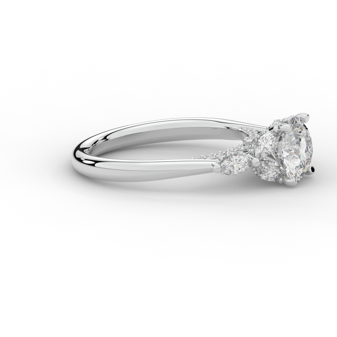 1.75CT.TW ROUND LAB DIAMOND ENGAGEMENT RING - Nazarelle