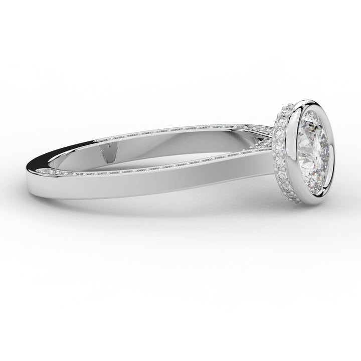 1.40CT.TW ROUND LAB DIAMOND SOLITAIRE ENGAGEMENT RING - Nazarelle