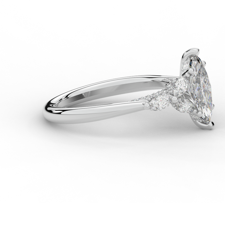 1.50CT.TW MARQUISE LAB DIAMOND ENGAGEMENT RING - Nazarelle