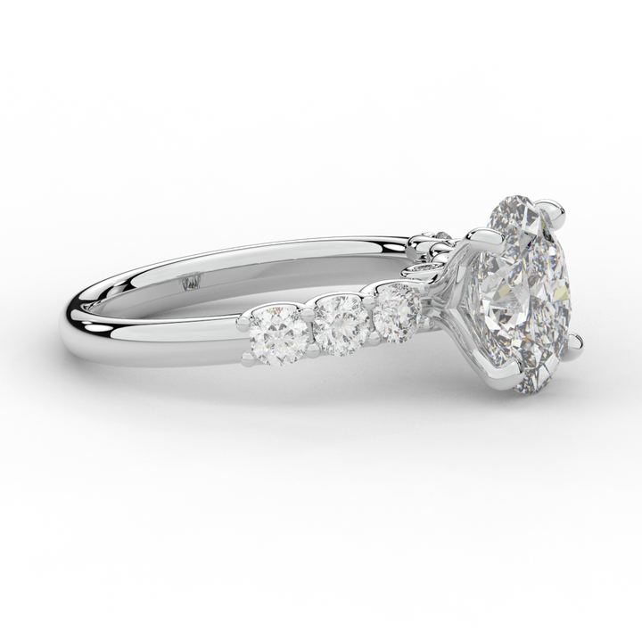 2.60CT.TW OVAL LAB DIAMOND SOLITAIRE ENGAGMENT RING - Nazarelle