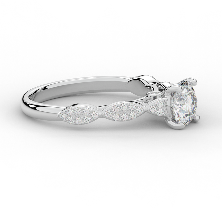 1.20CT.TW ROUND LAB DIAMOND SOLITAIRE ENGAGEMENT RING - Nazarelle