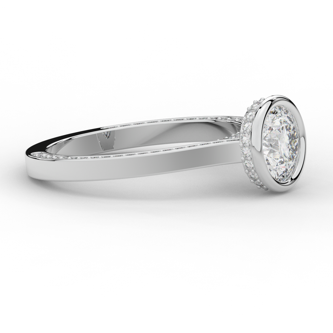 1.40CT.TW ROUND LAB DIAMOND SOLITAIRE ENGAGEMENT RING - Nazarelle