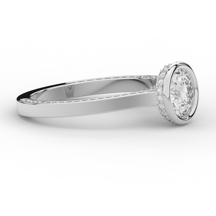 1.40CT.TW ROUND LAB DIAMOND SOLITAIRE ENGAGEMENT RING - Nazarelle