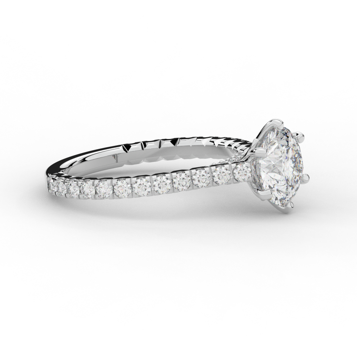 2.00CT.TW ROUND LAB DIAMOND SOLITAIRE ENGAGEMENT RING - Nazarelle